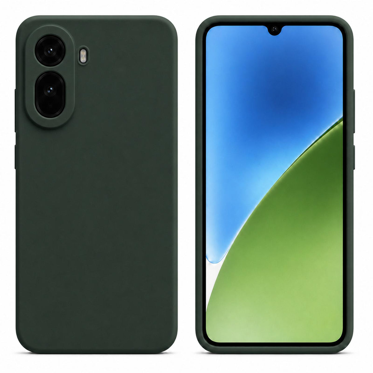 Xiaomi Redmi A7 Pro - Silikon Hülle Soft-Touch Tannengrün