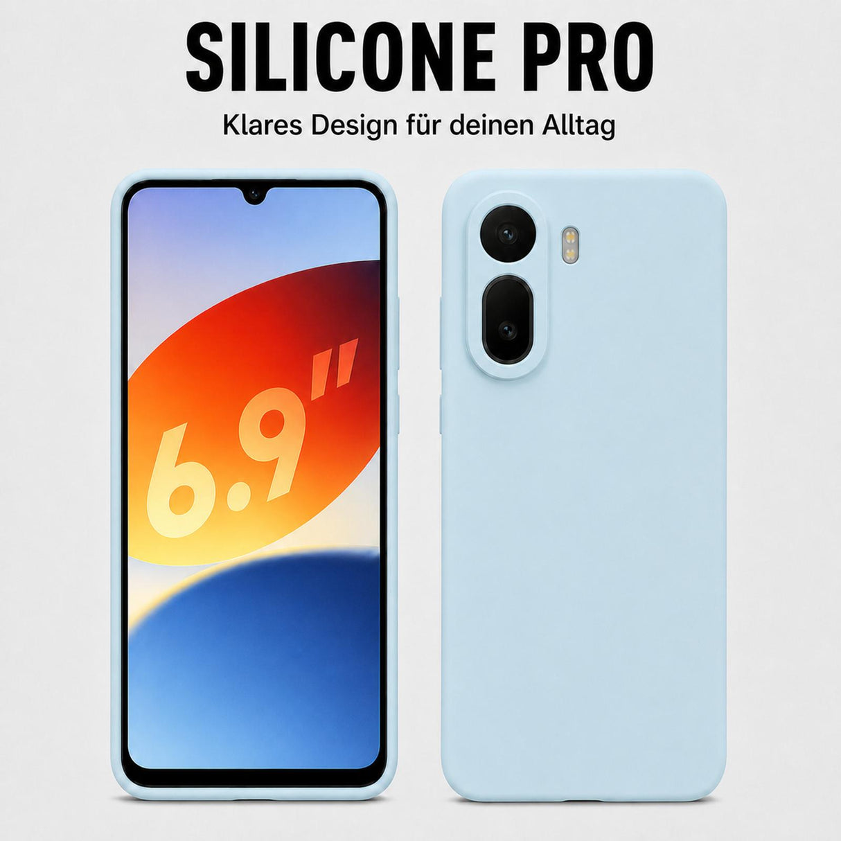 Xiaomi Redmi A7 Pro - Silikon Hülle Soft-Touch Wolkenblau