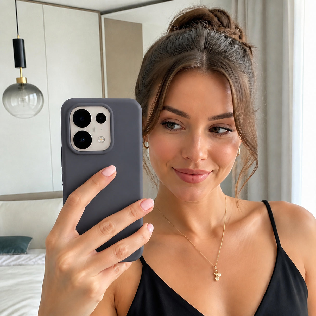 Xiaomi Redmi Note 13 Pro 5G Silicone Pro Silikon Hülle Anthrazit – Detailansicht 6