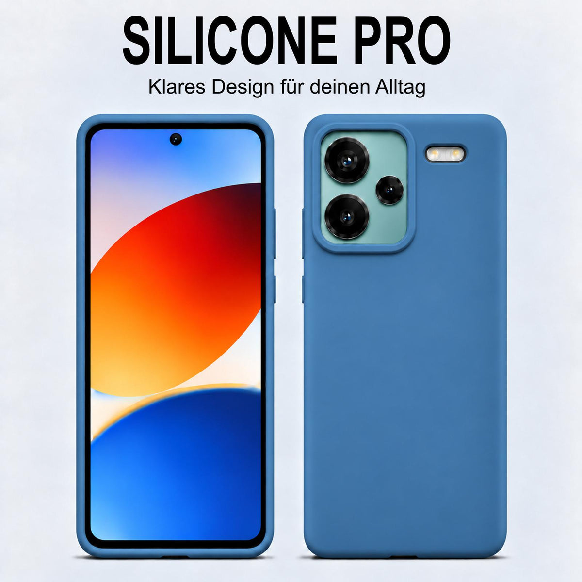 Xiaomi Redmi Note 13 Pro+ 5G Silicone Pro Silikon Hülle Marineblau – Detailansicht 5