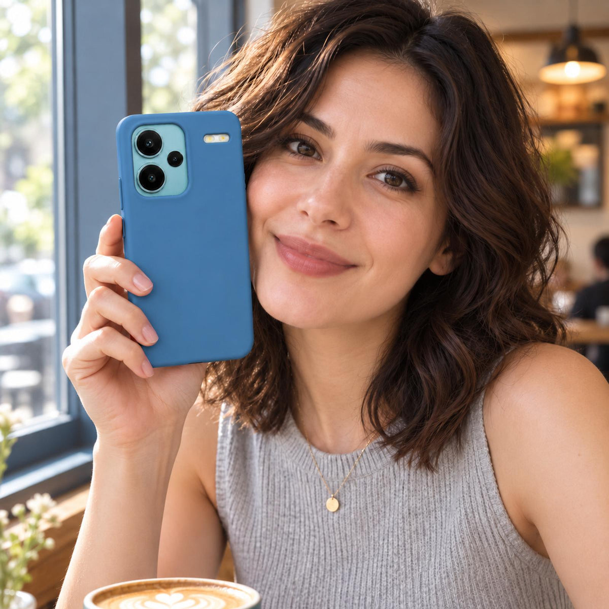 Xiaomi Redmi Note 13 Pro+ 5G Silicone Pro Silikon Hülle Marineblau – Detailansicht 6