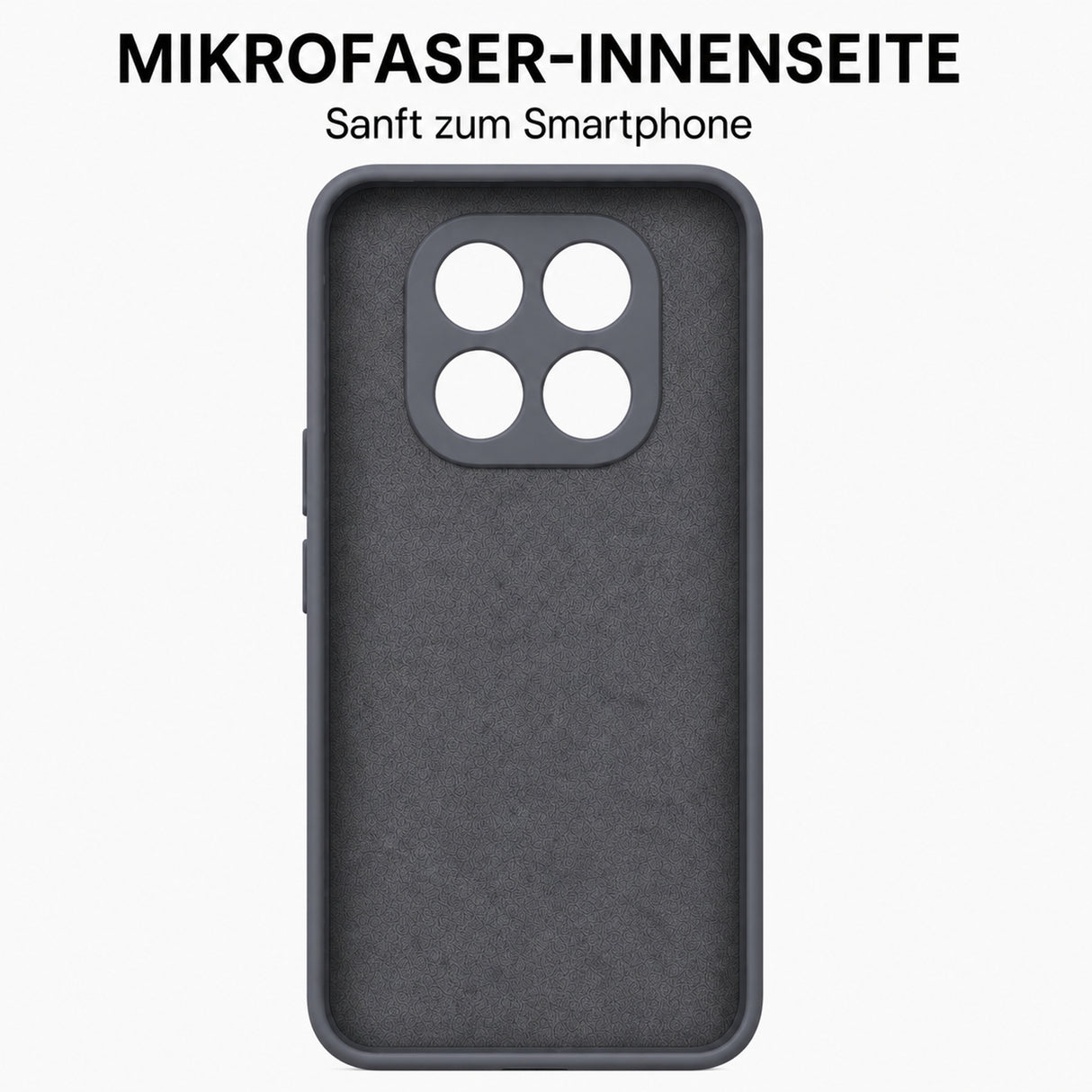Xiaomi Redmi Note 14 Pro+ 5G Silicone Pro Silikon Hülle Anthrazit – Detailansicht 4