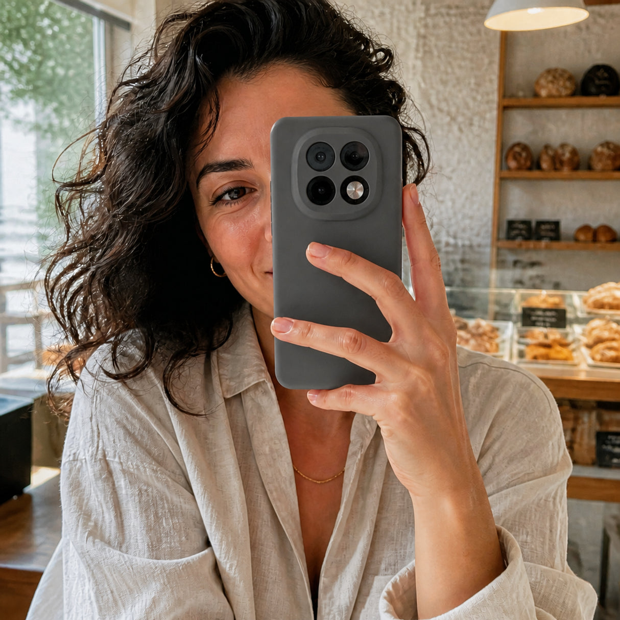 Xiaomi Redmi Note 14 Pro+ 5G Silicone Pro Silikon Hülle Anthrazit – Detailansicht 6