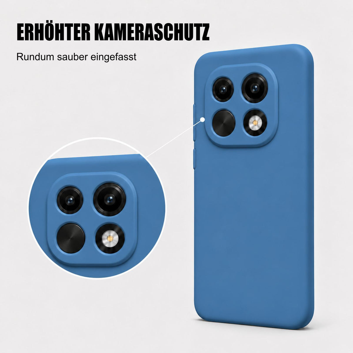 Xiaomi Redmi Note 15 4G / 5G Silicone Pro Silikon Hülle Marineblau – Detailansicht 2