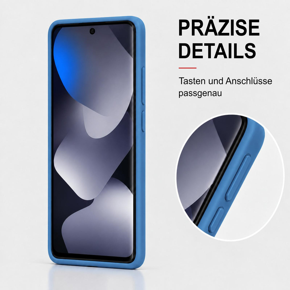 Xiaomi Redmi Note 15 4G / 5G Silicone Pro Silikon Hülle Marineblau – Detailansicht 3