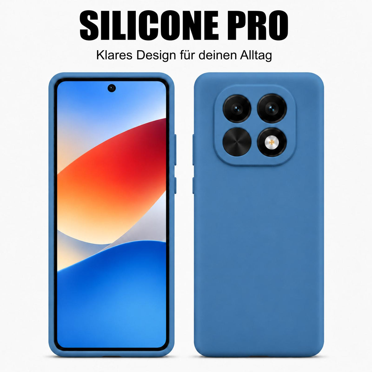 Xiaomi Redmi Note 15 4G / 5G Silicone Pro Silikon Hülle Marineblau – Detailansicht 5