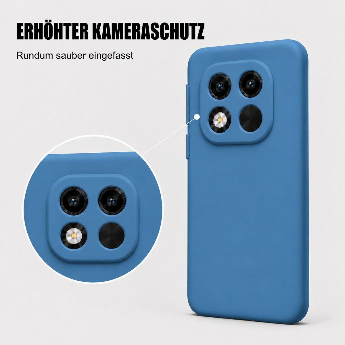 Xiaomi Redmi Note 15 Pro 4G Silicone Pro Silikon Hülle Marineblau – Detailansicht 2