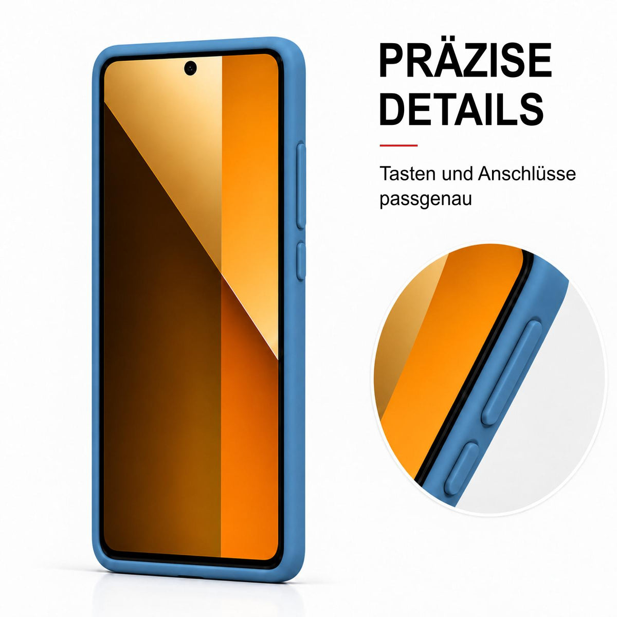 Xiaomi Redmi Note 15 Pro 4G Silicone Pro Silikon Hülle Marineblau – Detailansicht 3