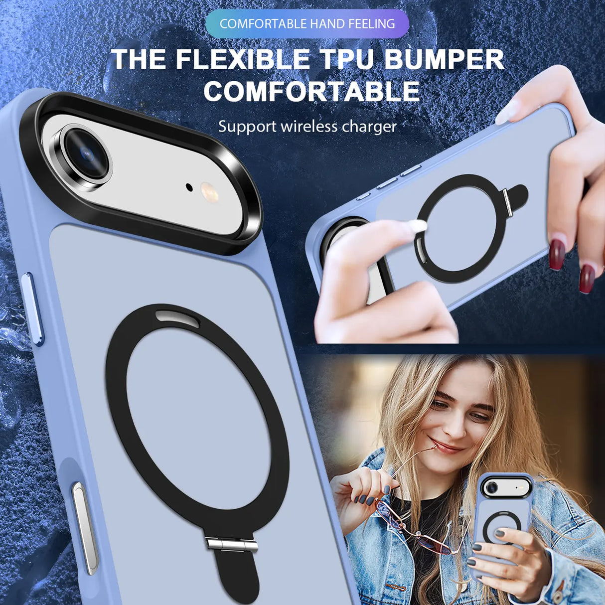 Funktionale und schützende MagSafe Hülle für iPhone 17 Air in Blau