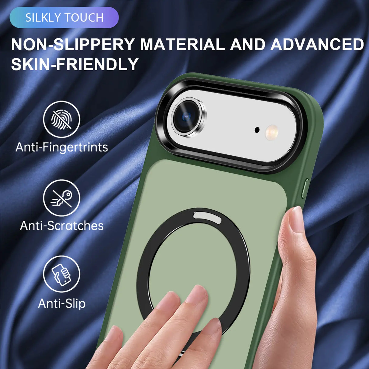 Funktionale und schützende MagSafe Hülle für iPhone 17 Air in Grün