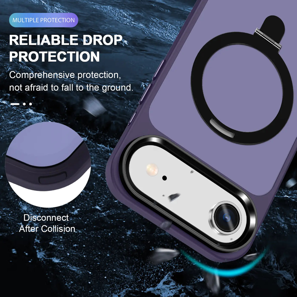 Funktionale und schützende MagSafe Hülle für iPhone 17 Air in Lila