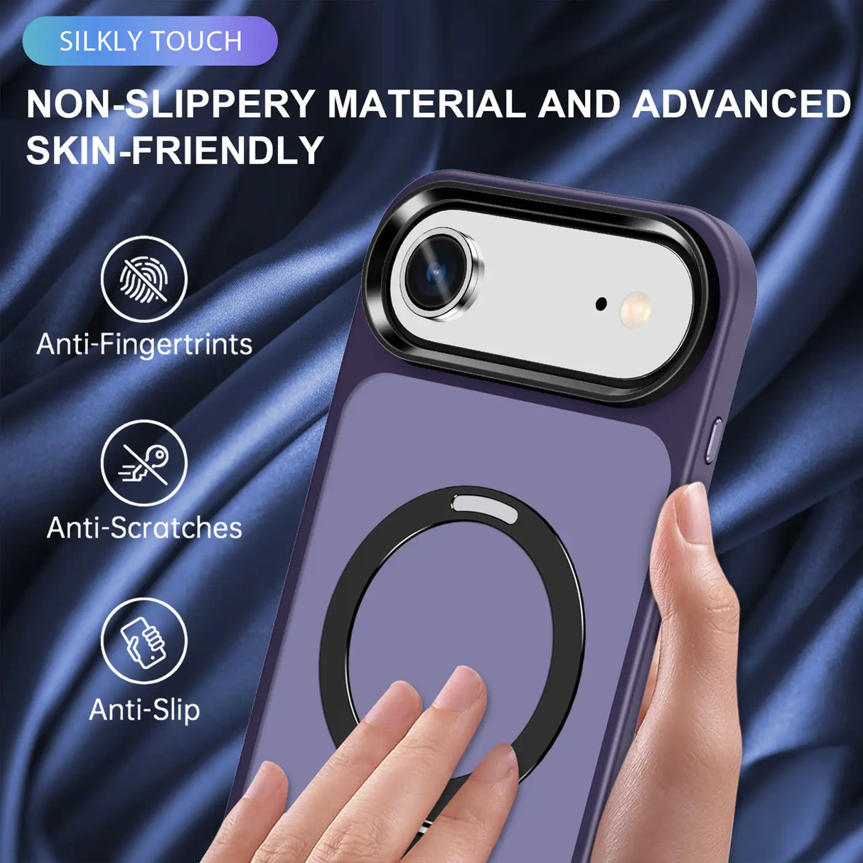 Funktionale und schützende MagSafe Hülle für iPhone 17 Air in Lila