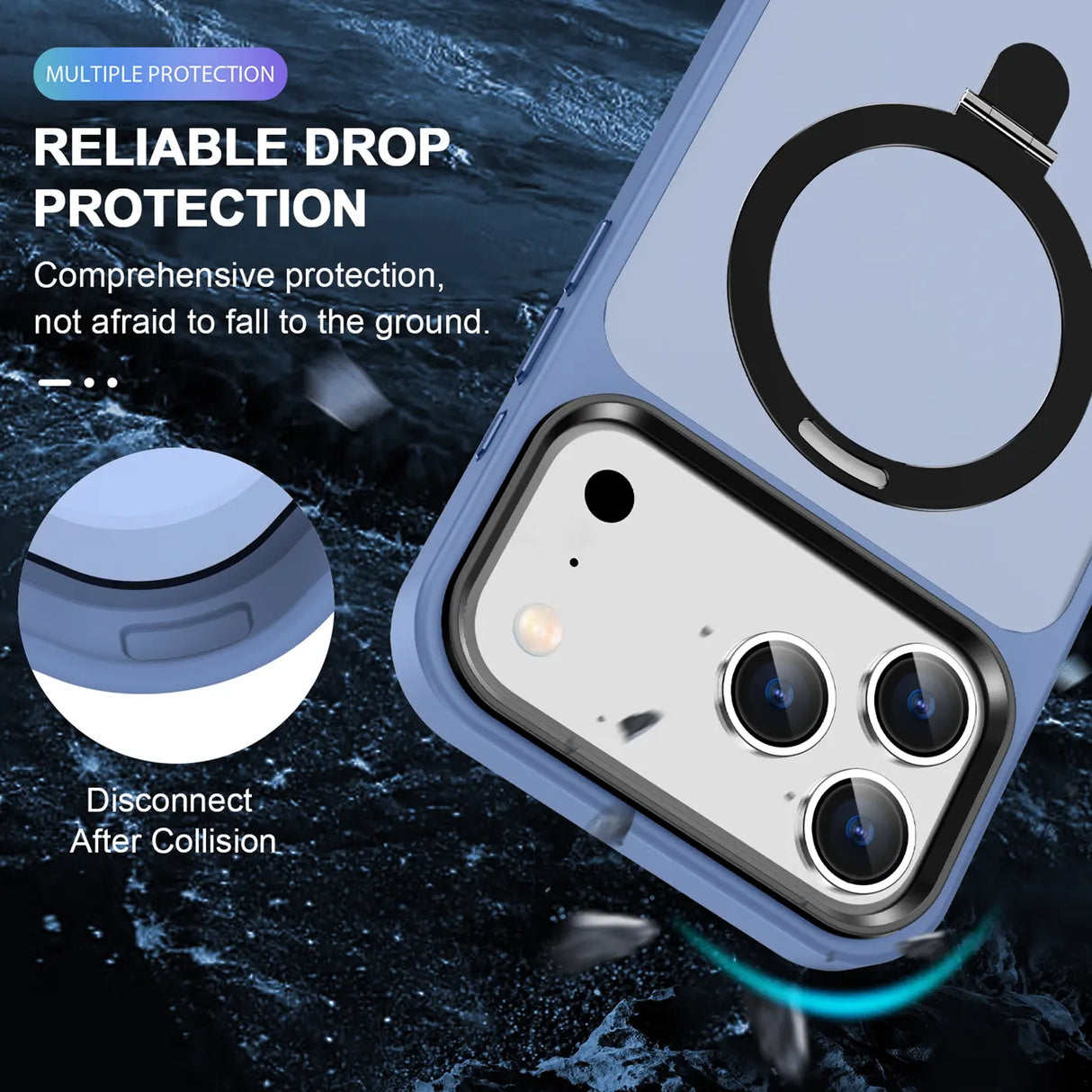 Funktionale und schützende MagSafe Hülle für iPhone 17 Pro Max in Blau