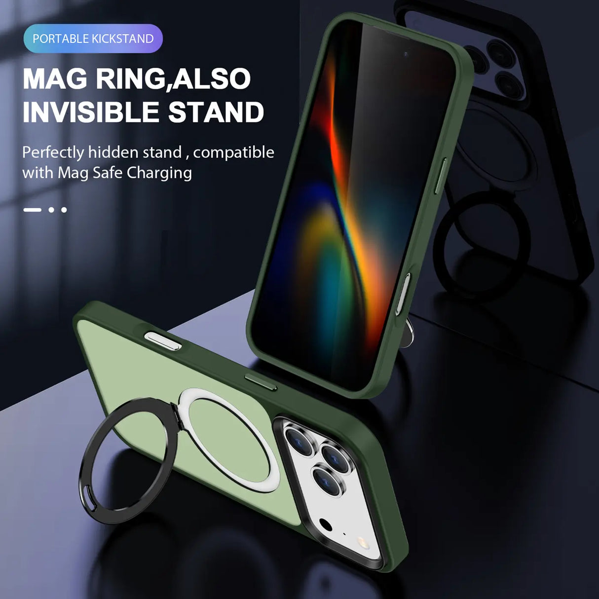 Funktionale und schützende MagSafe Hülle für iPhone 17 Pro Max in Grün