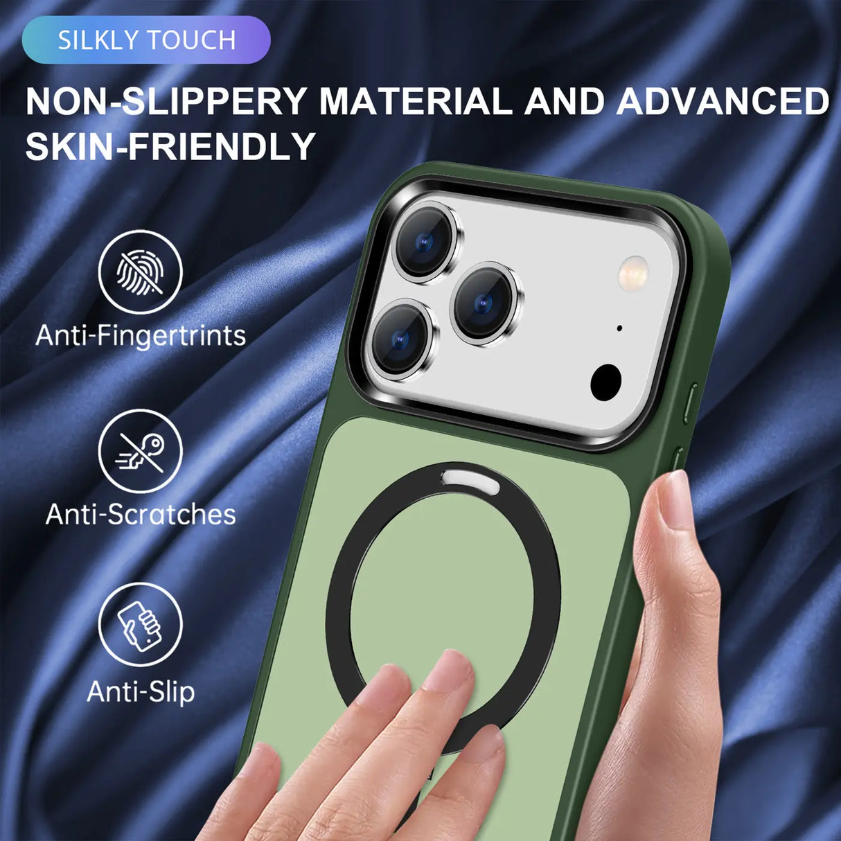 Funktionale und schützende MagSafe Hülle für iPhone 17 Pro Max in Grün