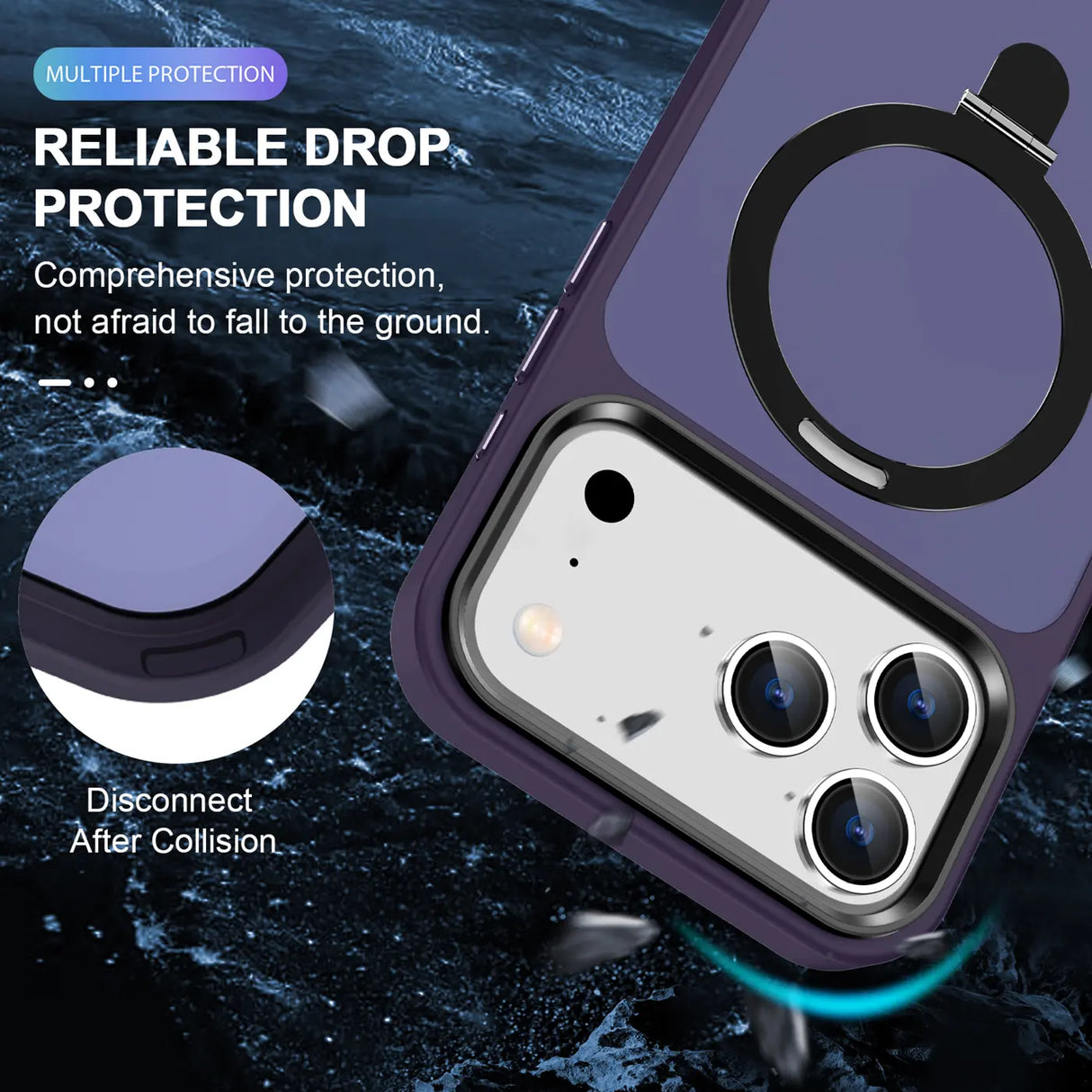 Funktionale und schützende MagSafe Hülle für iPhone 17 Pro Max in Lila