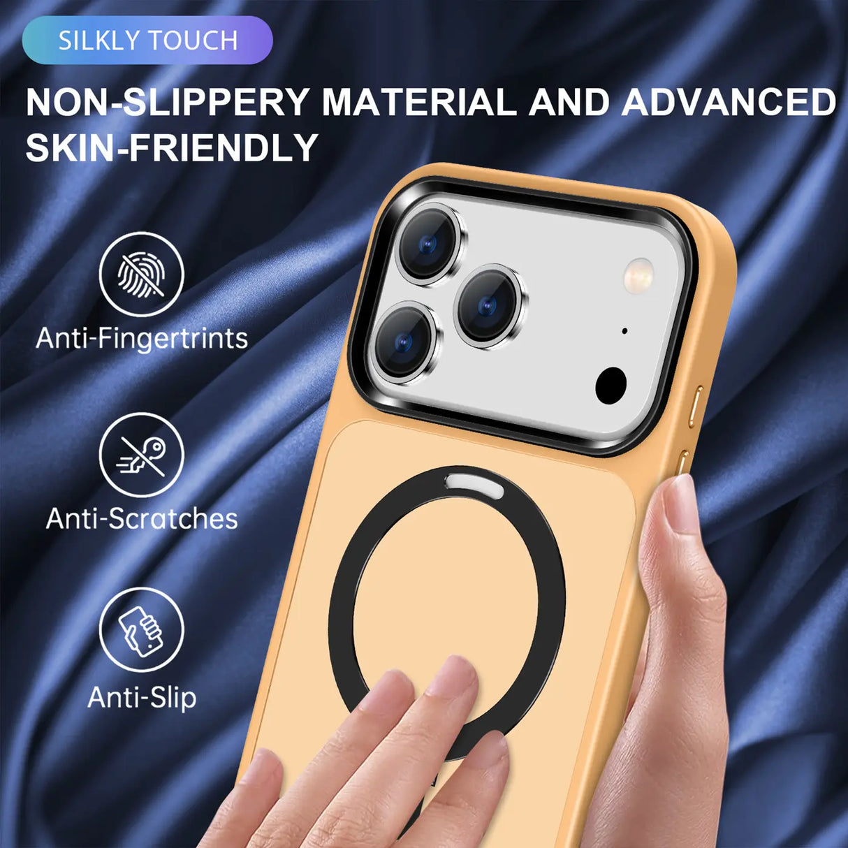 Funktionale und schützende MagSafe Hülle für iPhone 17 Pro in Orange