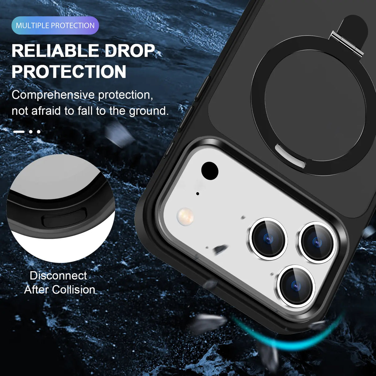 Funktionale und schützende MagSafe Hülle für iPhone 17 Pro in Schwarz