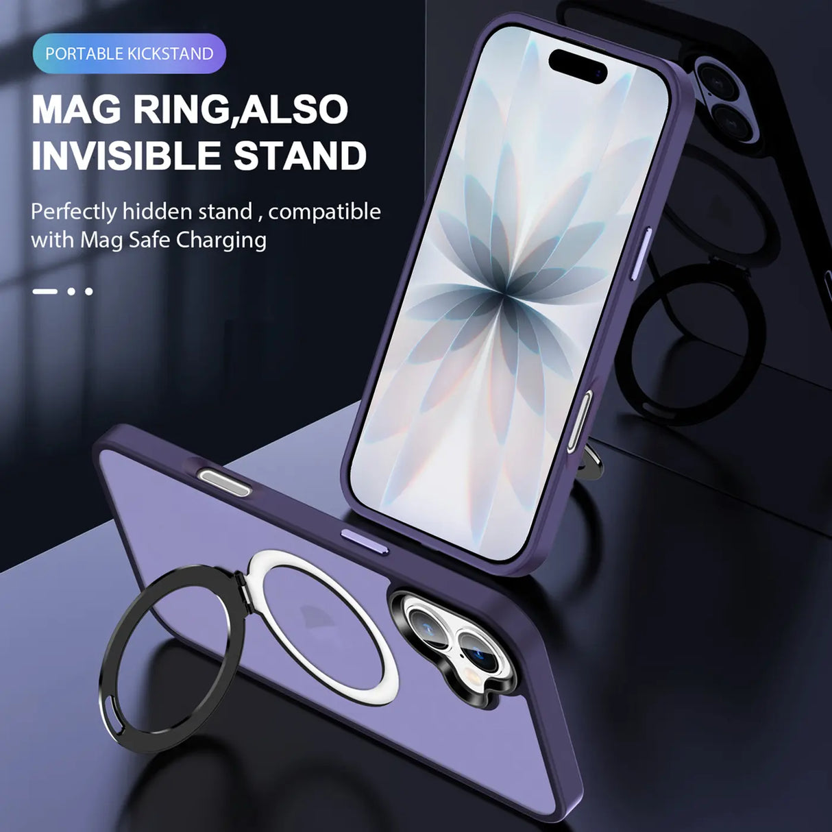 Funktionale und schützende MagSafe Hülle für iPhone 17 in Lila
