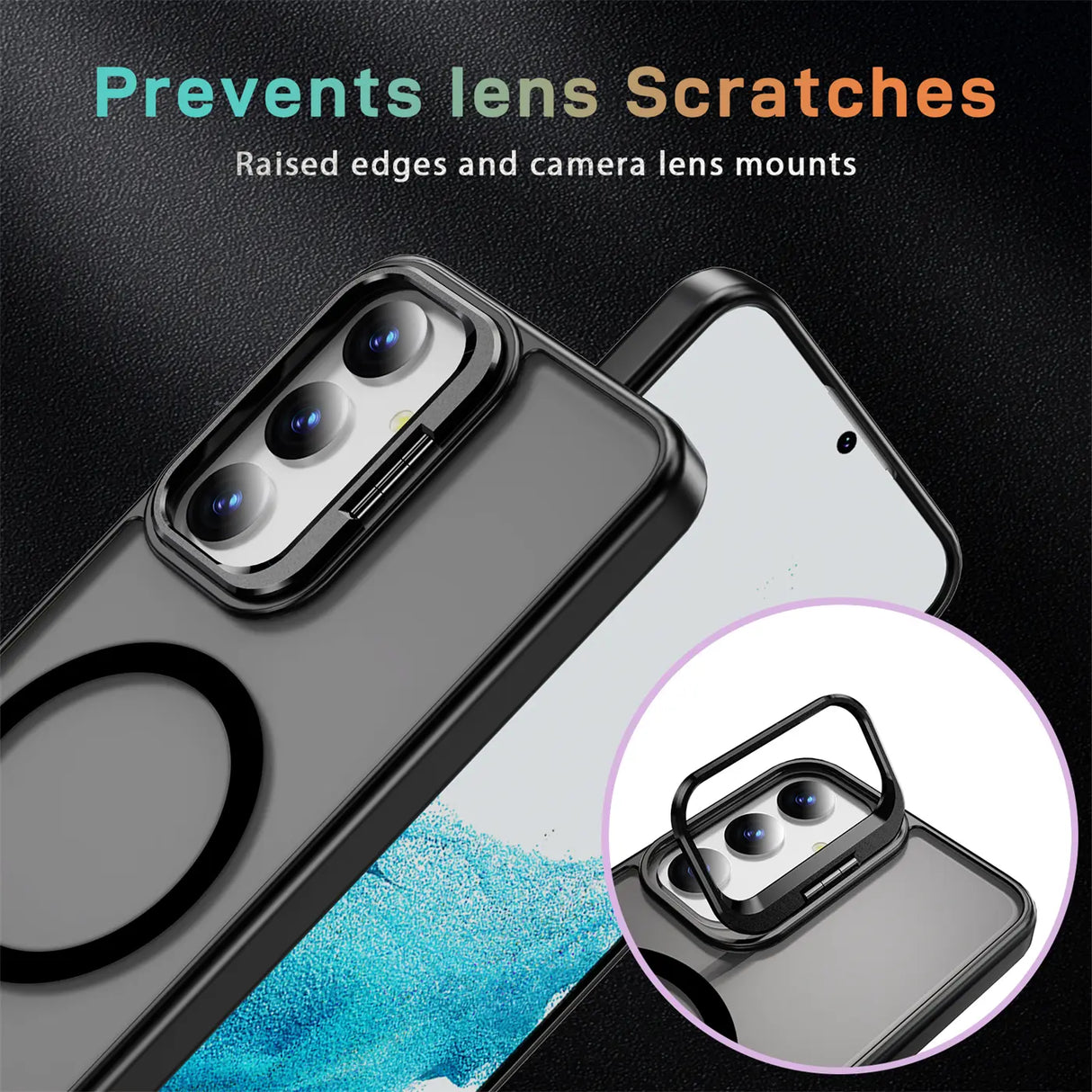 Funktionale und schützende MagSafe Hülle für Samsung Galaxy S24 Plus in Schwarz