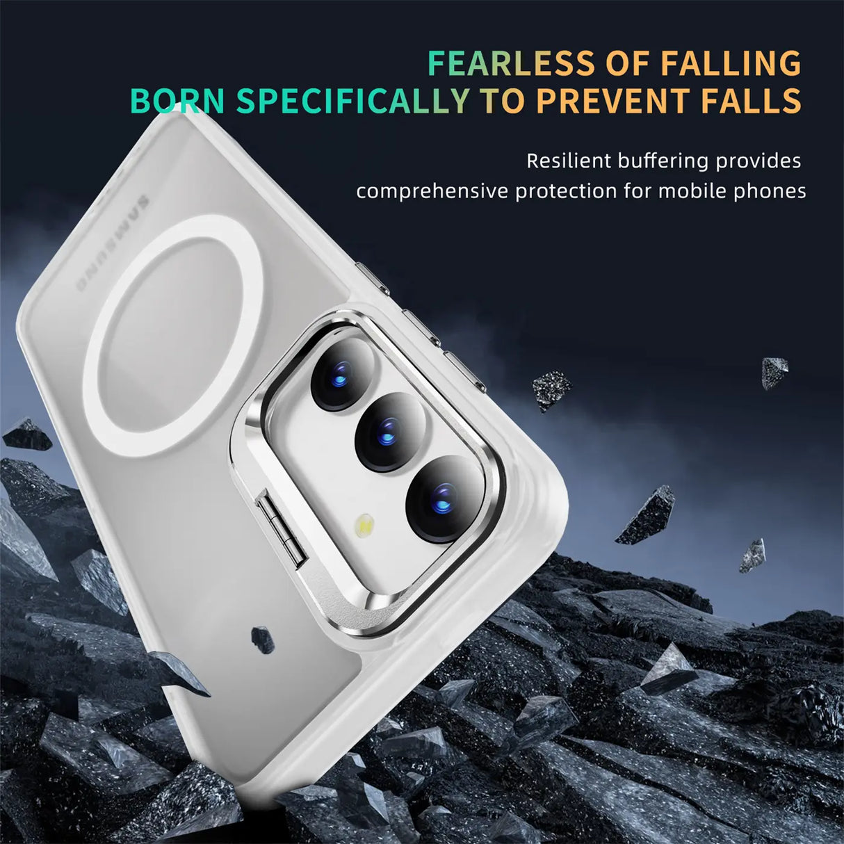 Funktionale und schützende MagSafe Hülle für Samsung Galaxy S24 Plus in Transparent