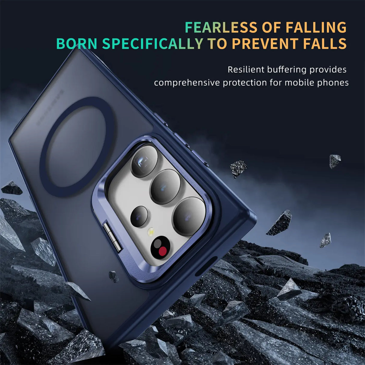 Funktionale und schützende MagSafe Hülle für Samsung Galaxy S24 Ultra in Dunkelblau