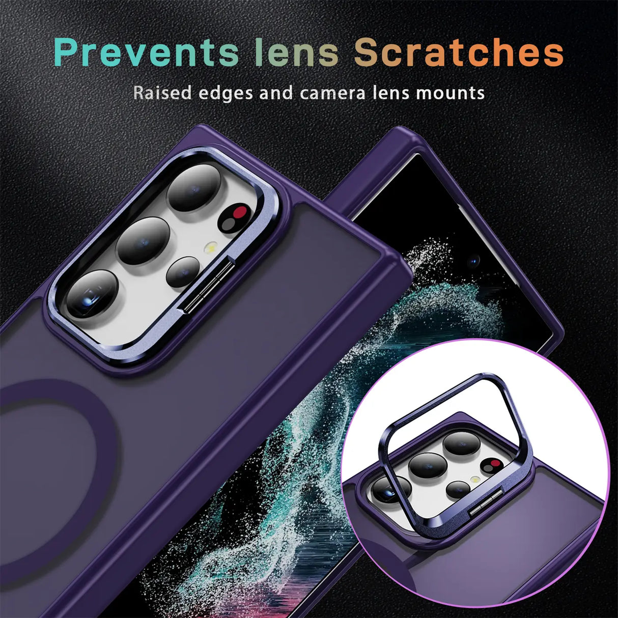 Funktionale und schützende MagSafe Hülle für Samsung Galaxy S24 Ultra in Violett