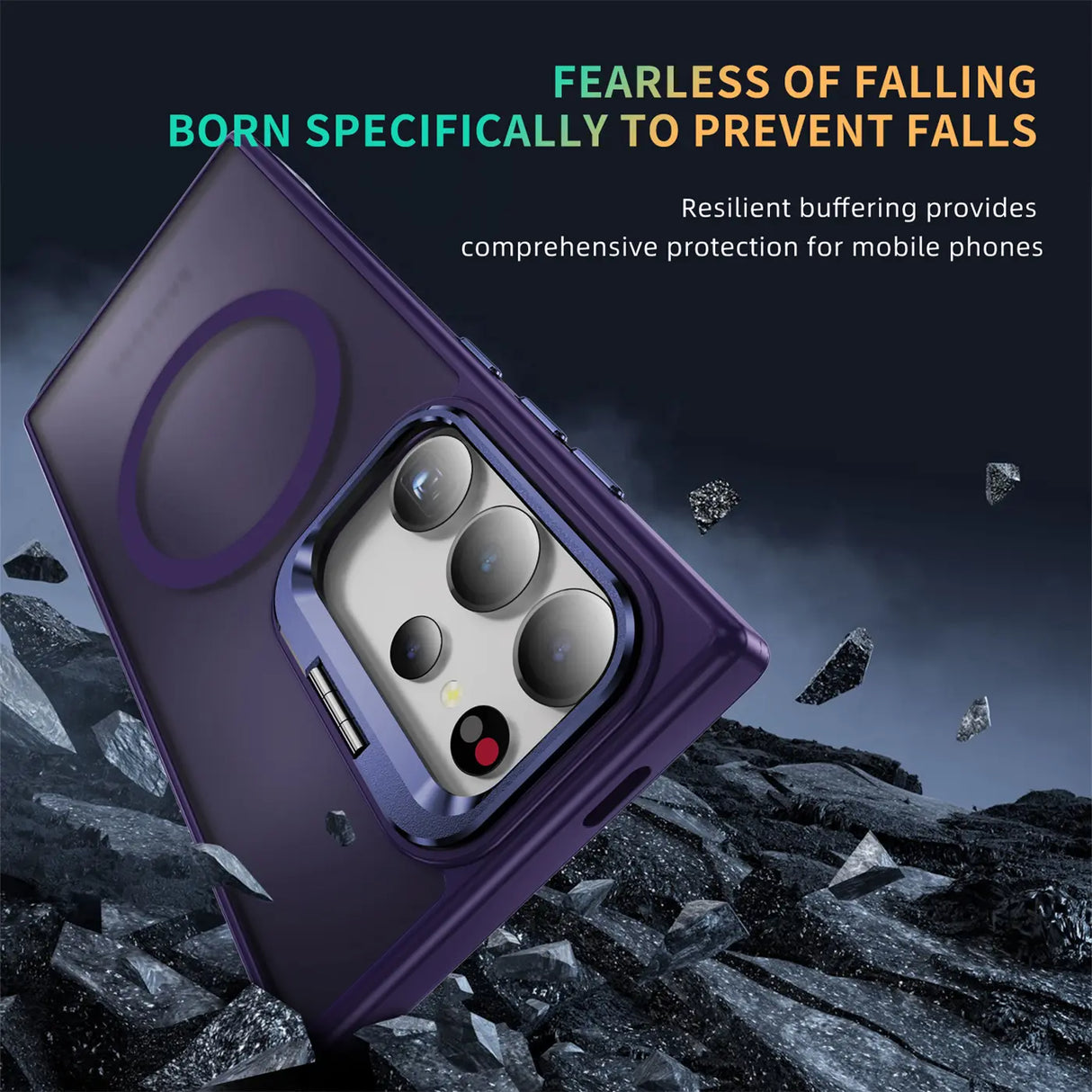 Funktionale und schützende MagSafe Hülle für Samsung Galaxy S24 Ultra in Violett