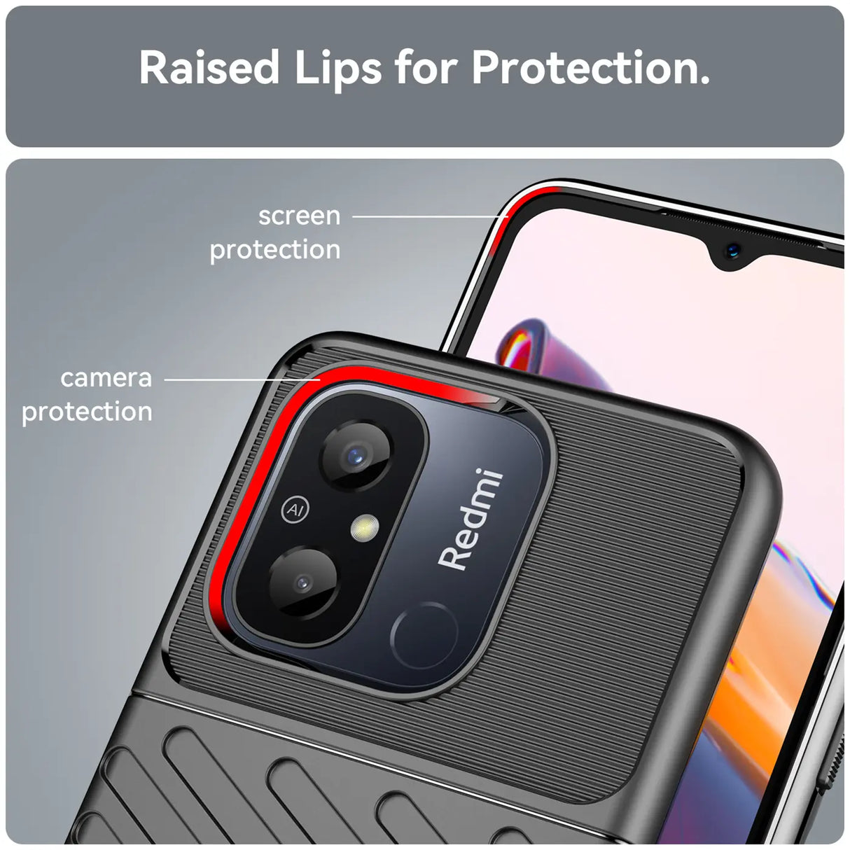 Stoßfeste und stylische robuste Handyhülle für Xiaomi Redmi 12C