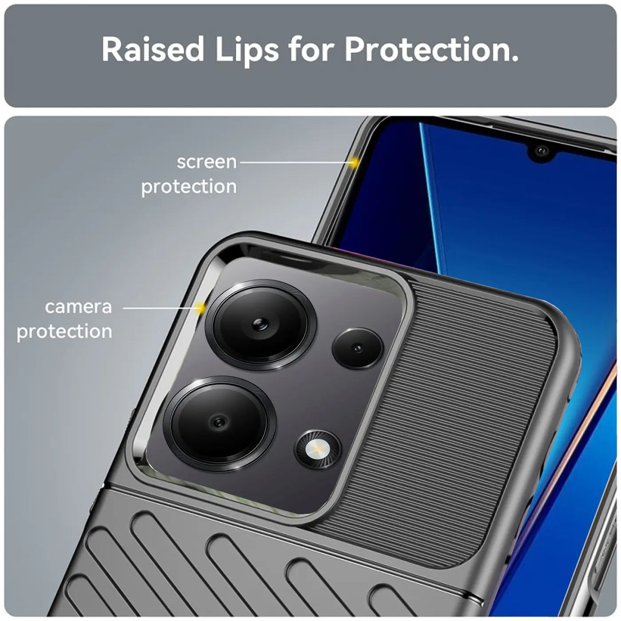 Stoßfeste und stylische robuste Handyhülle für Xiaomi Redmi Note 13 Pro 4G