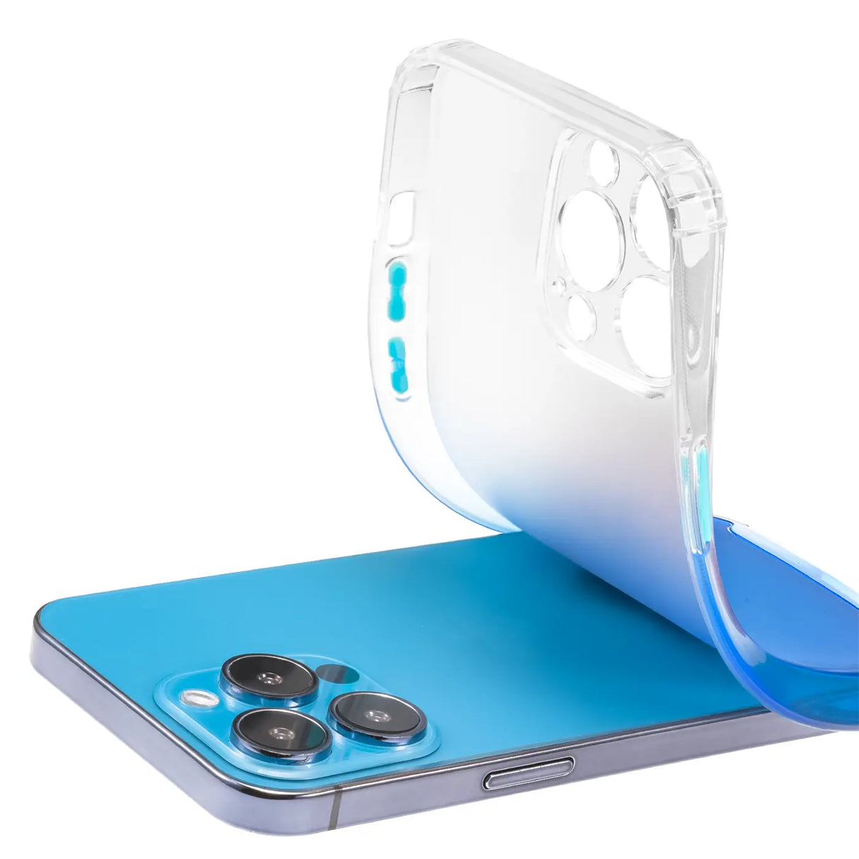 Schlanke und stoßfeste Gradient Handyhülle für iPhone 13 Pro Max in Blau