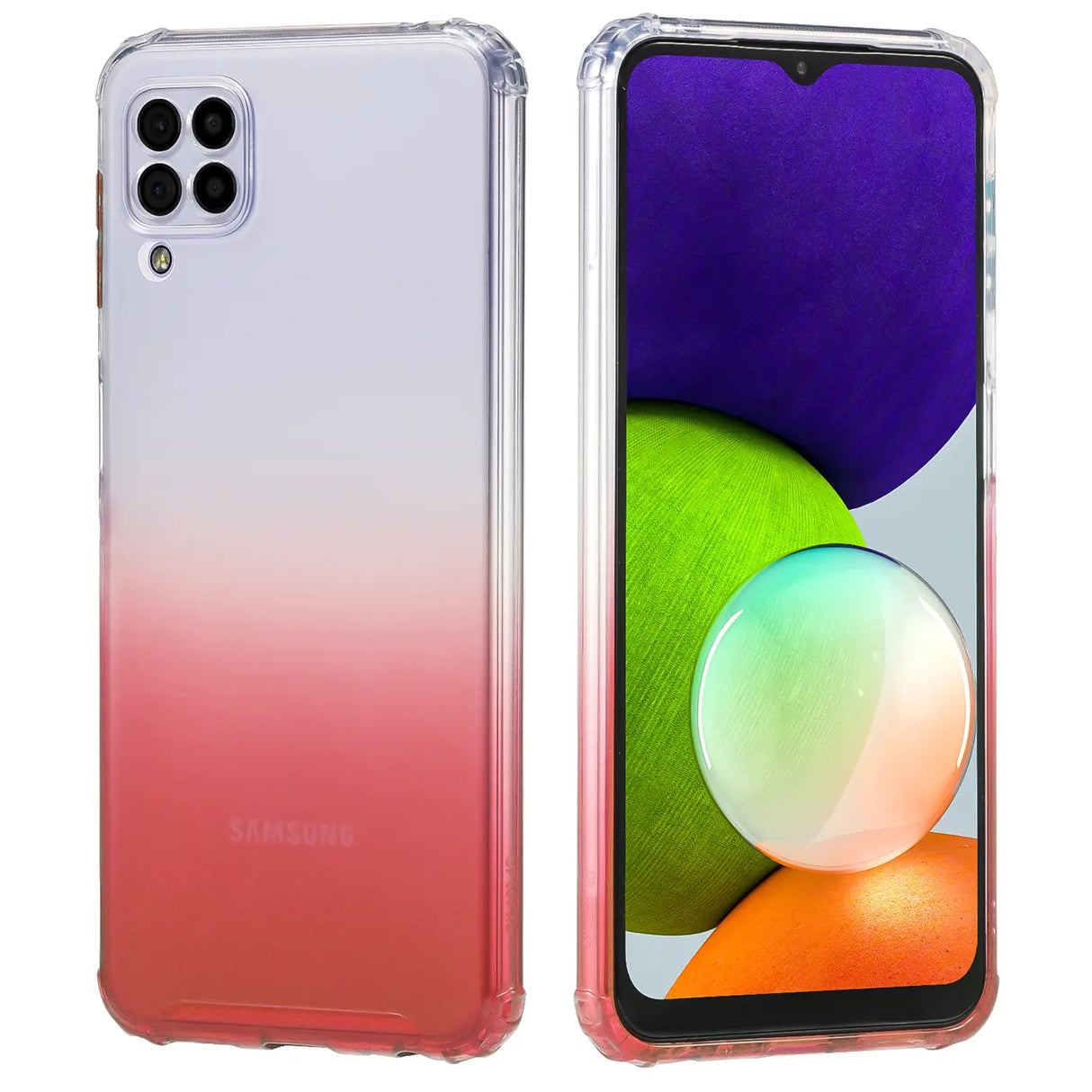 Schlanke und stoßfeste Gradient Handyhülle für Samsung Galaxy A22 4G / M32 / M22 in Rot