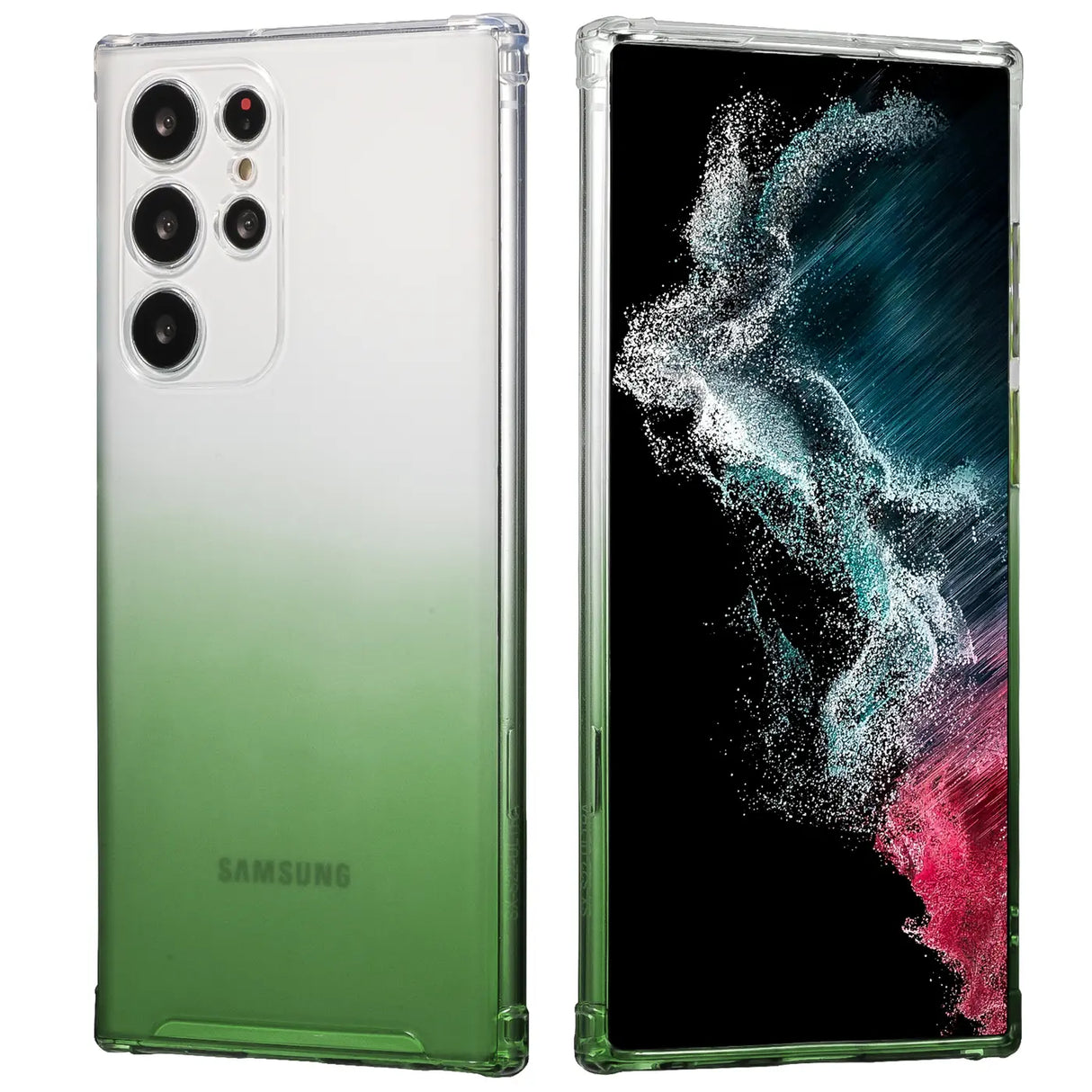 Schlanke und stoßfeste Gradient Handyhülle für Samsung Galaxy S21 Ultra in Grün