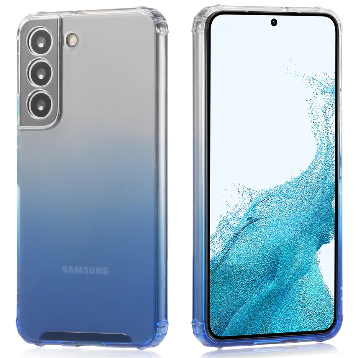Schlanke und stoßfeste Gradient Handyhülle für Samsung Galaxy S22 Plus in Blau