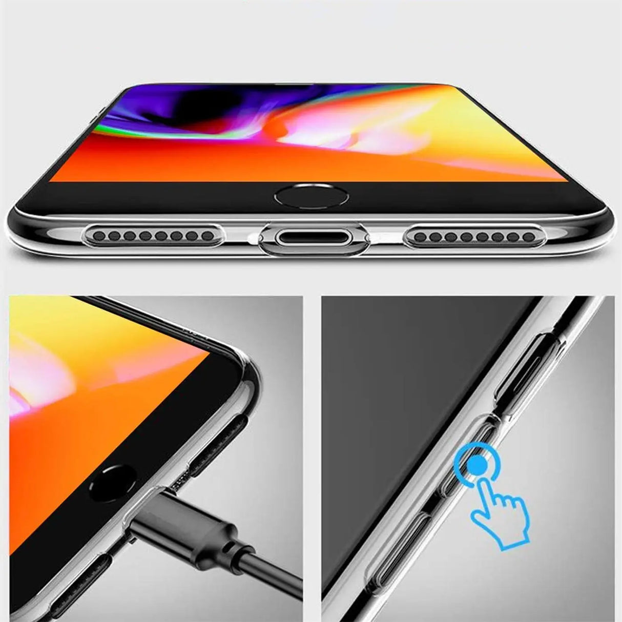 Durchsichtige Handyhülle für iPhone 7 Plus / 8 Plus mit Anti-Vergilbung