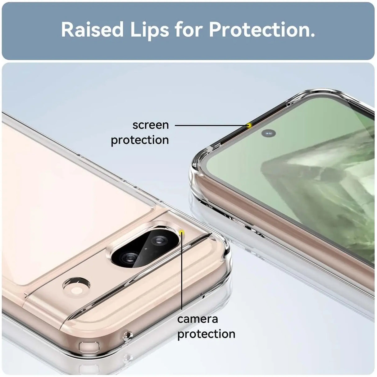 Durchsichtige Handyhülle für Google Pixel 8a mit Anti-Vergilbung