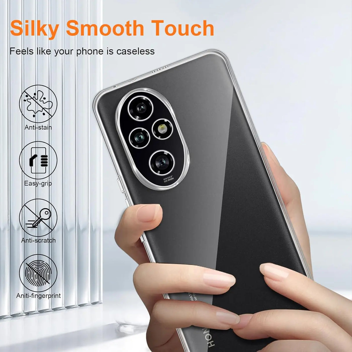 Durchsichtige Handyhülle für Honor 200 Pro mit Anti-Vergilbung