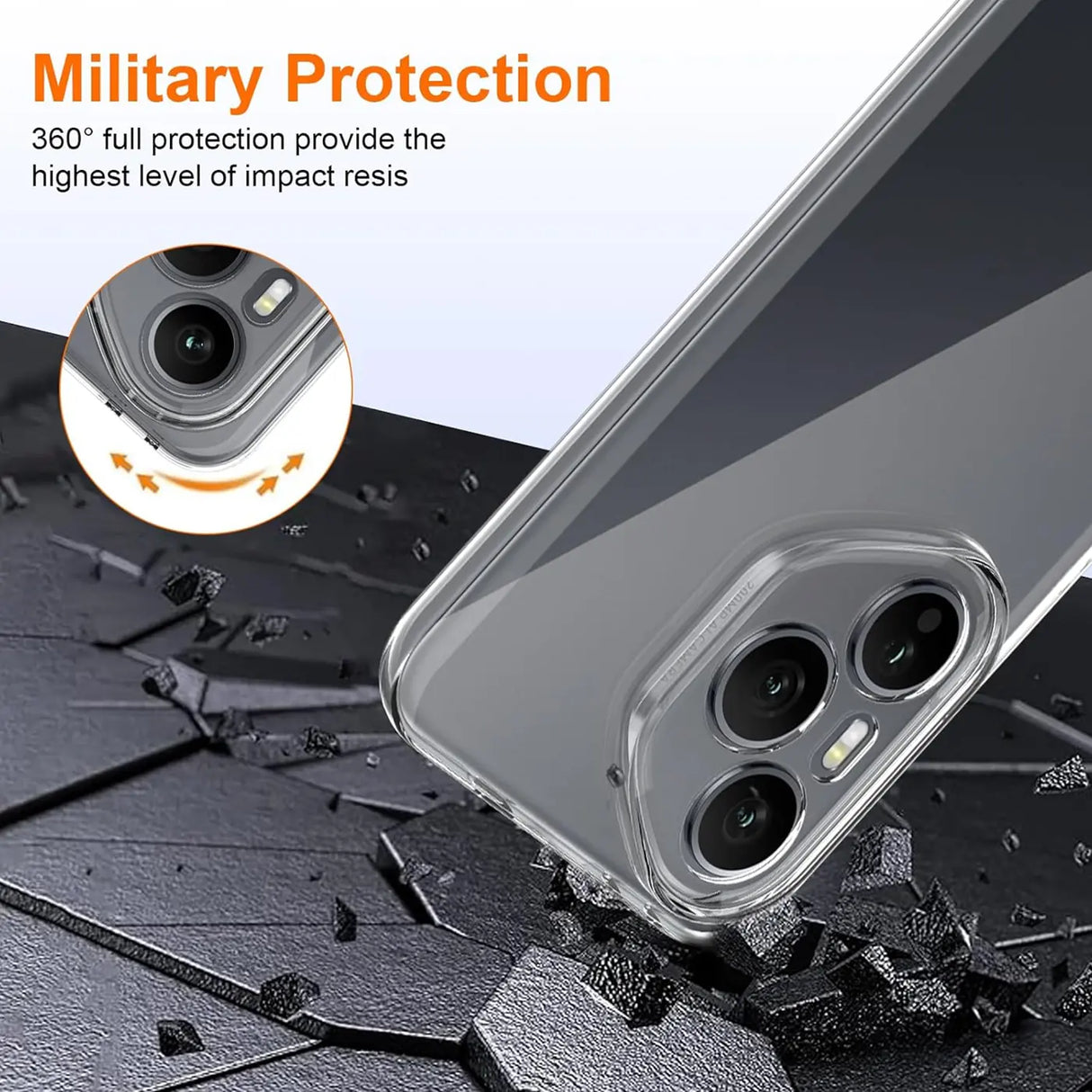 Durchsichtige Handyhülle für Honor 400 Pro mit Anti-Vergilbung