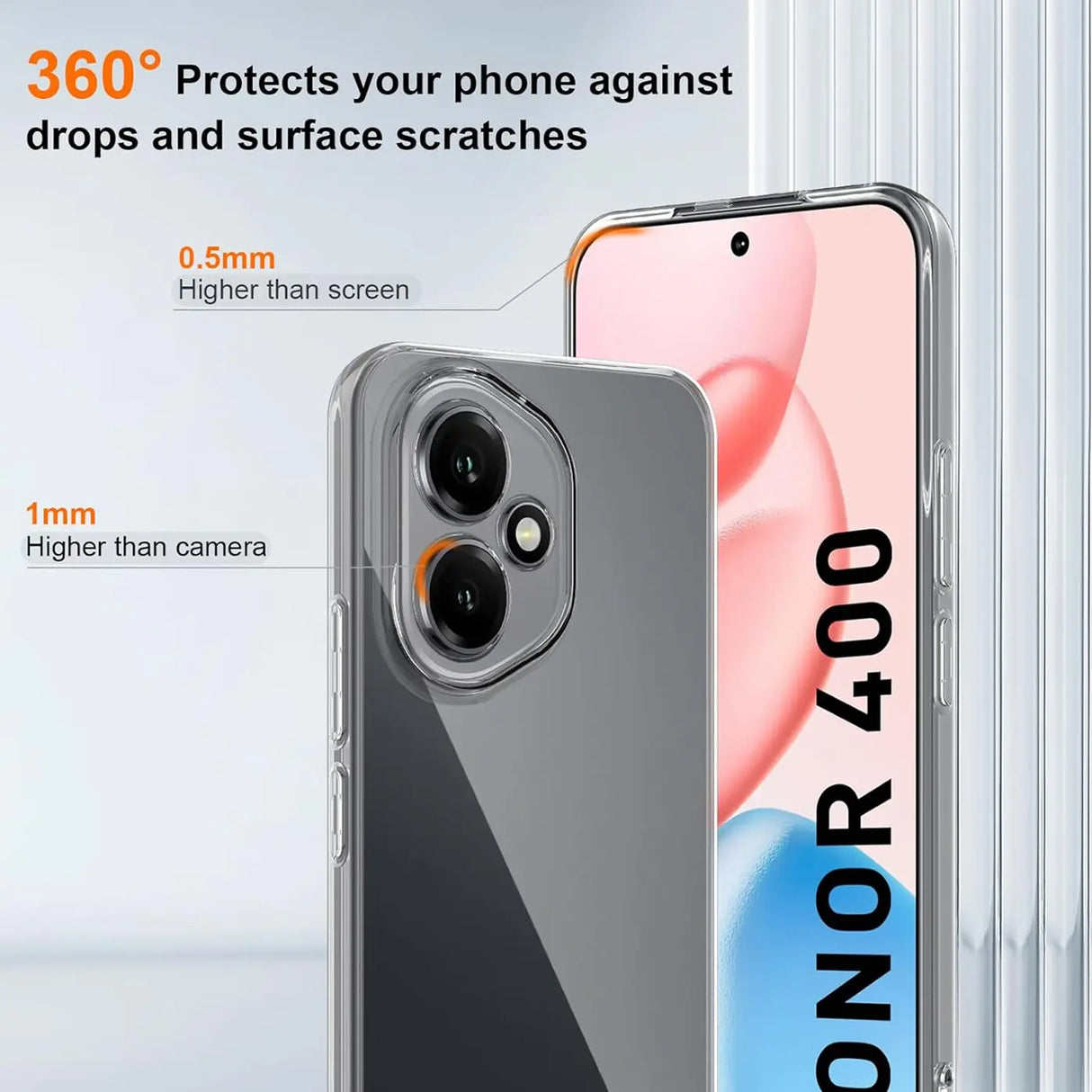 Durchsichtige Handyhülle für Honor 400 Smart mit Anti-Vergilbung