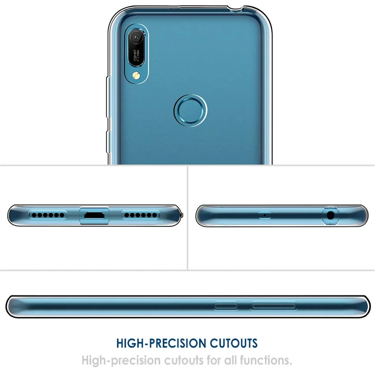 Durchsichtige Handyhülle für Honor 8A mit Anti-Vergilbung