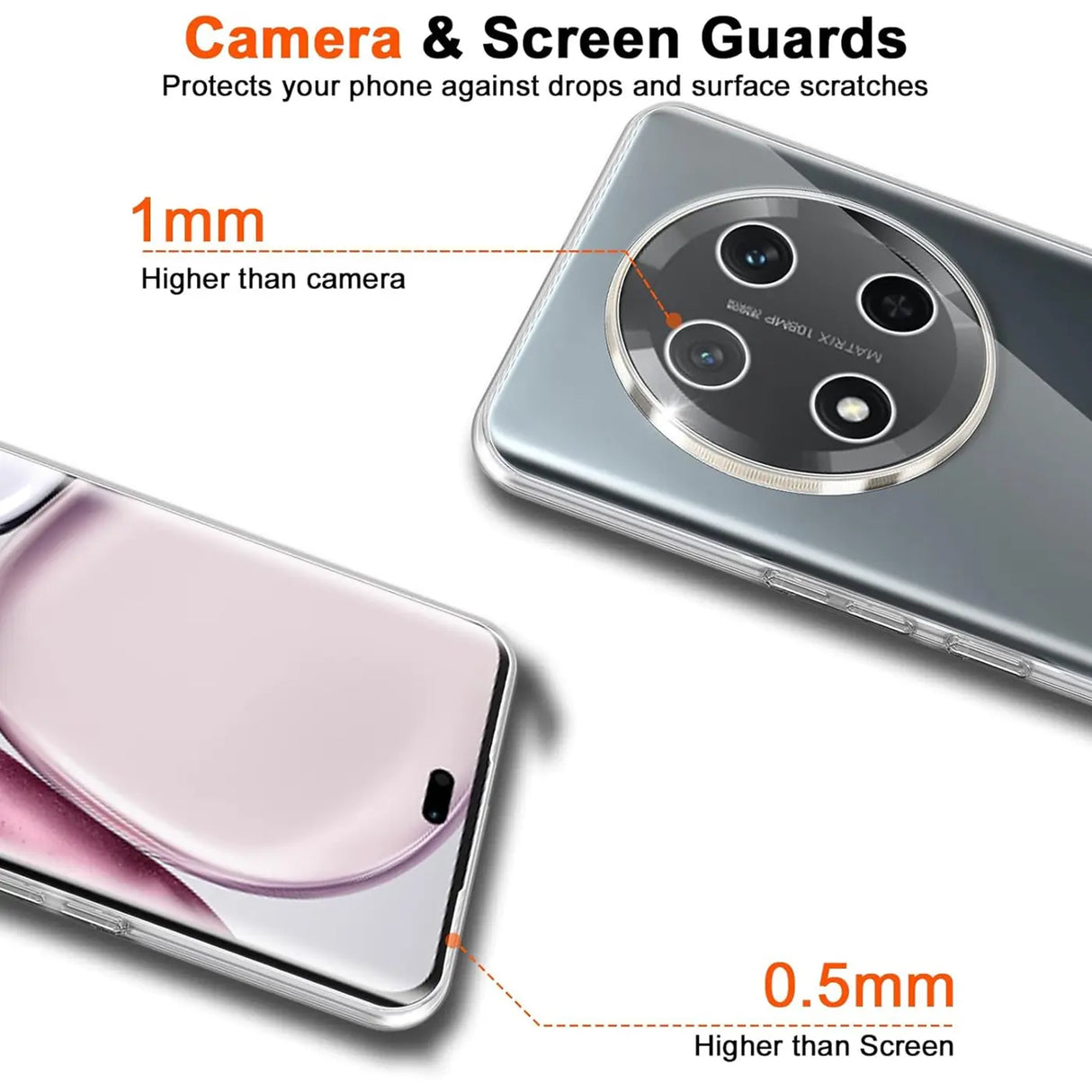 Durchsichtige Handyhülle für Honor Magic 7 Lite mit Anti-Vergilbung