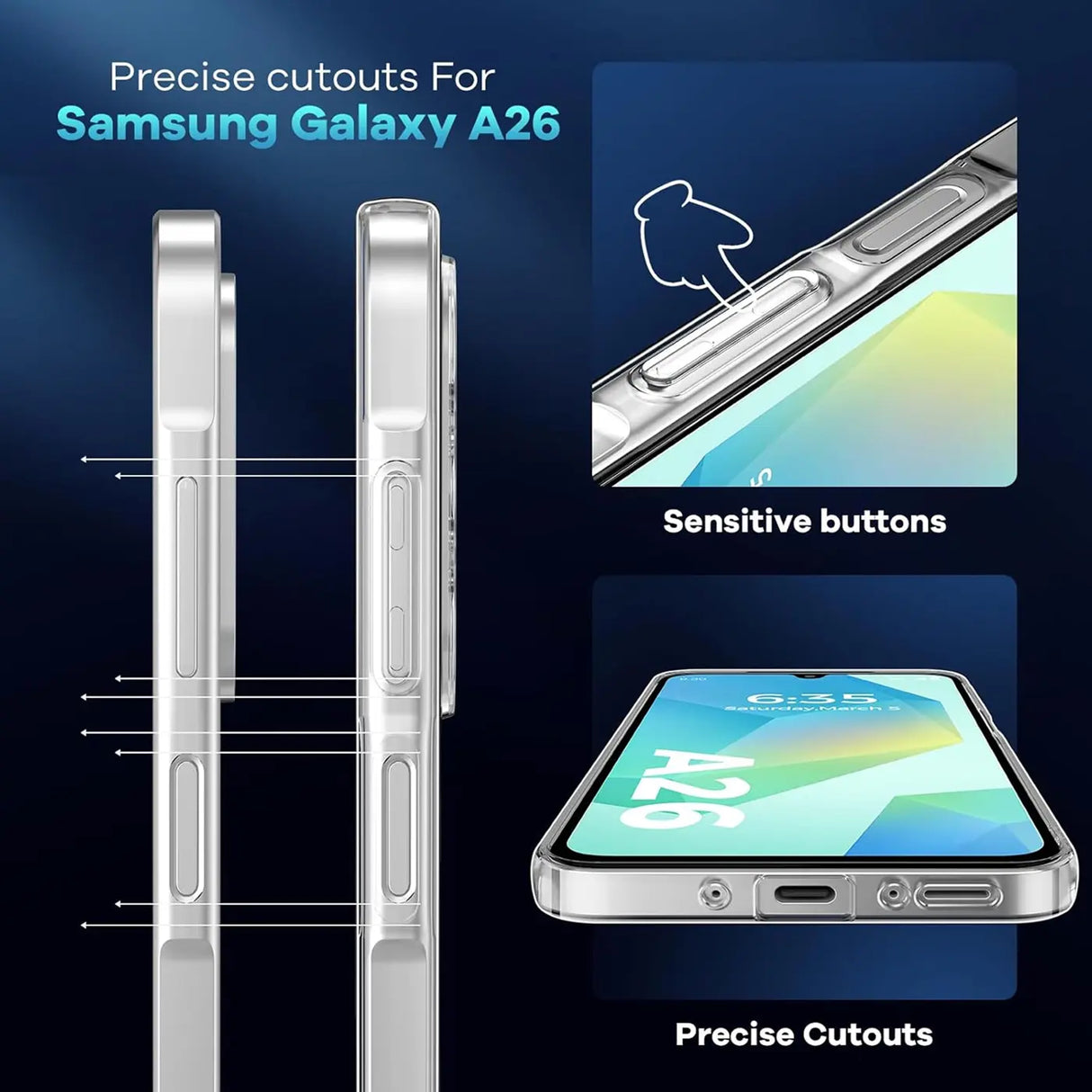 Durchsichtige Handyhülle für Samsung Galaxy A17 5G mit Anti-Vergilbung