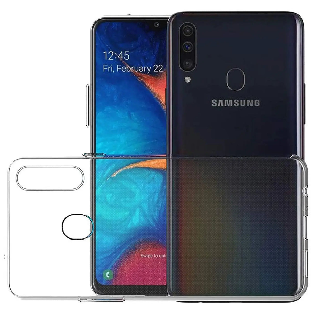 Durchsichtige Handyhülle für Samsung Galaxy A20s mit Anti-Vergilbung