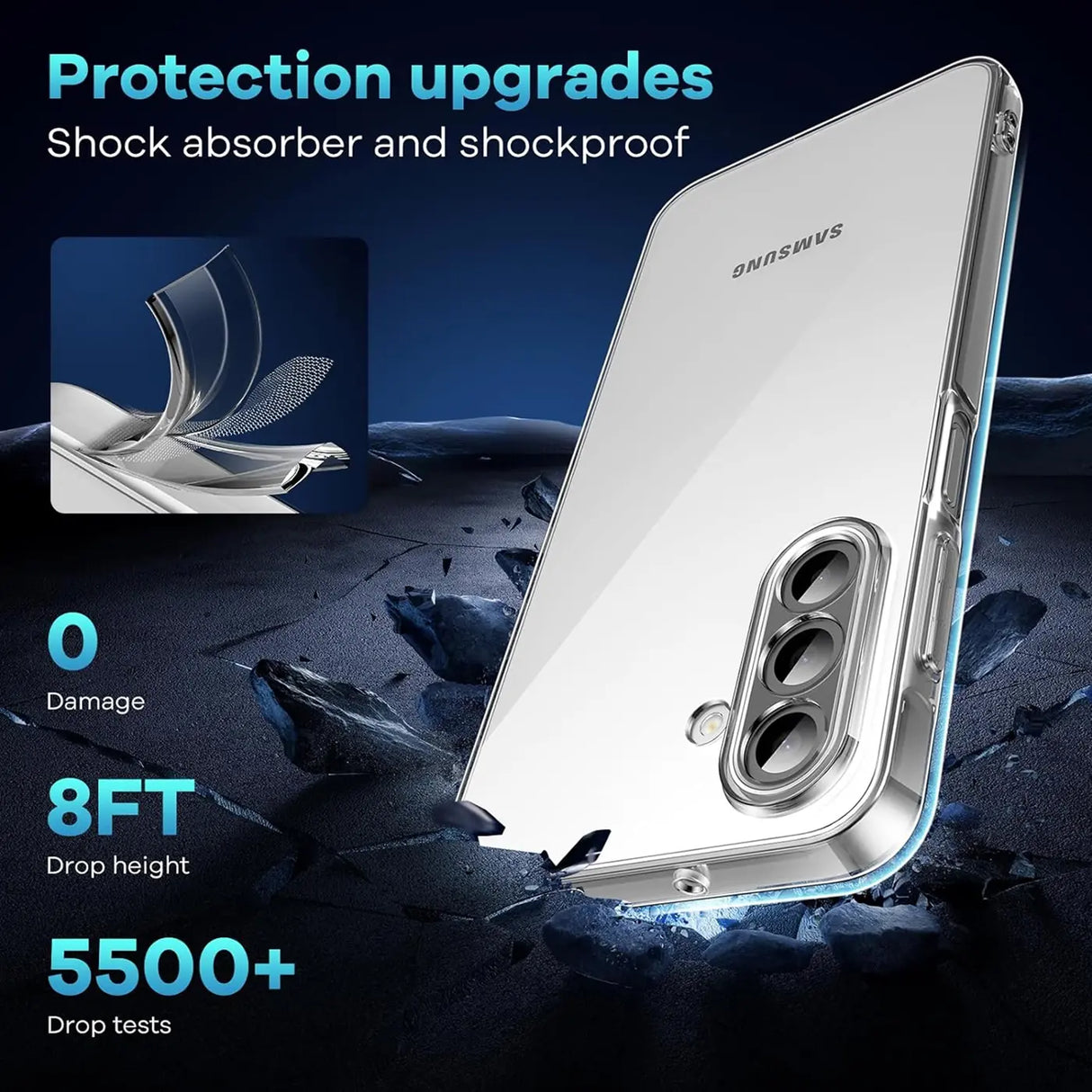 Durchsichtige Handyhülle für Samsung Galaxy A26 5G mit Anti-Vergilbung