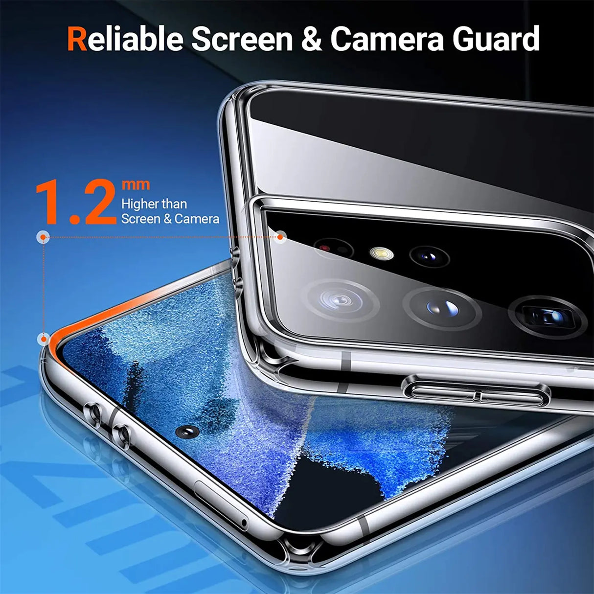 Durchsichtige Handyhülle für Samsung Galaxy S21 Ultra mit Anti-Vergilbung