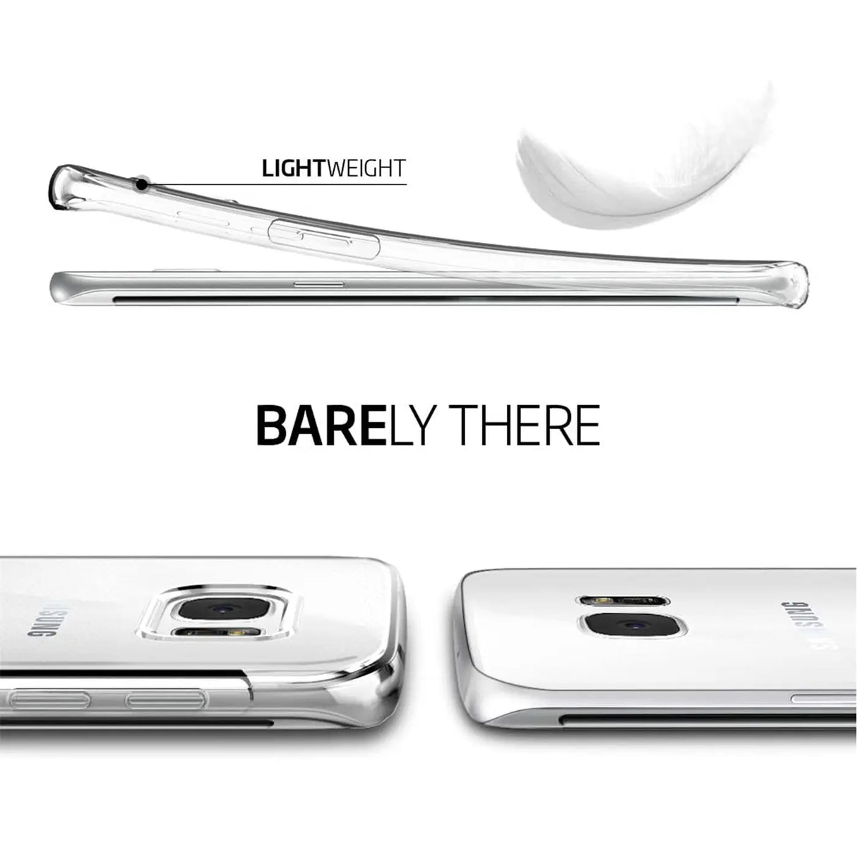 Durchsichtige Handyhülle für Samsung Galaxy S7 Edge mit Anti-Vergilbung