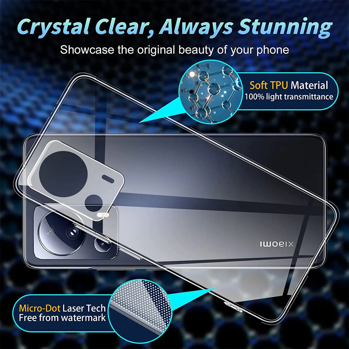 Durchsichtige Handyhülle für Xiaomi 13 Lite mit Anti-Vergilbung