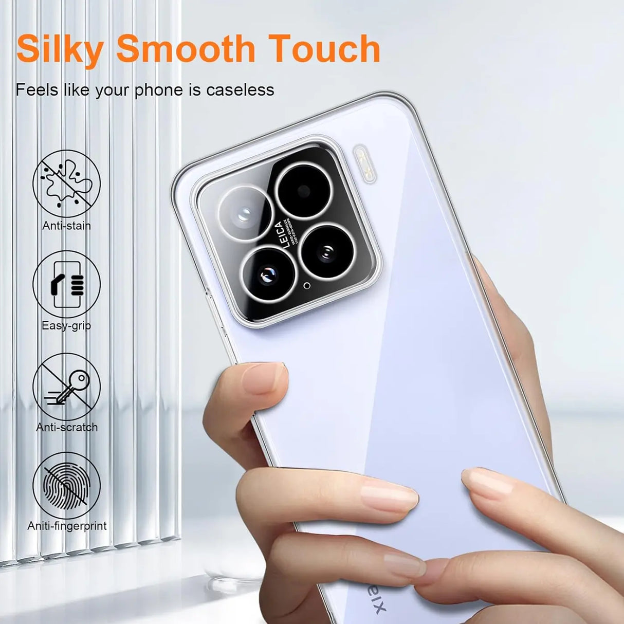 Durchsichtige Handyhülle für Xiaomi 15 mit Anti-Vergilbung
