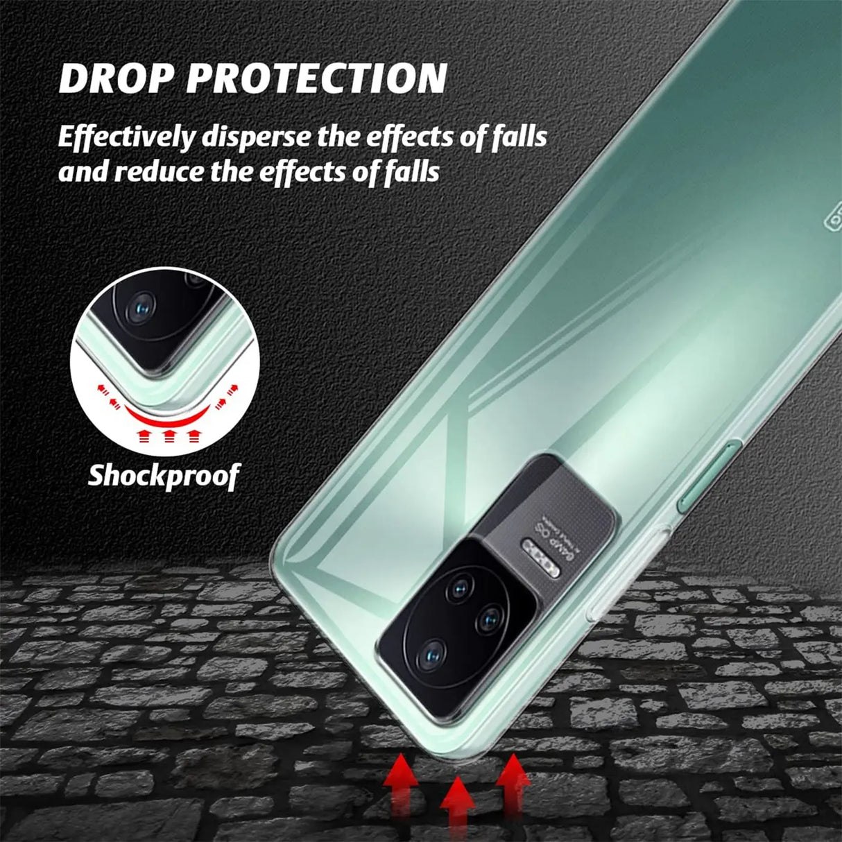 Durchsichtige Handyhülle für Xiaomi POCO F4 mit Anti-Vergilbung