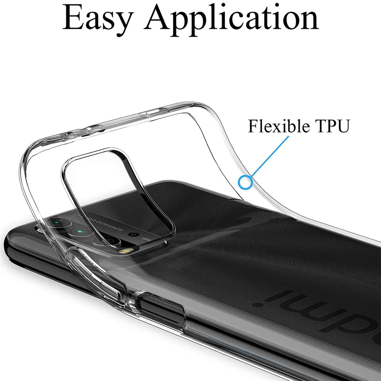 Durchsichtige Handyhülle für Xiaomi Redmi 9T mit Anti-Vergilbung